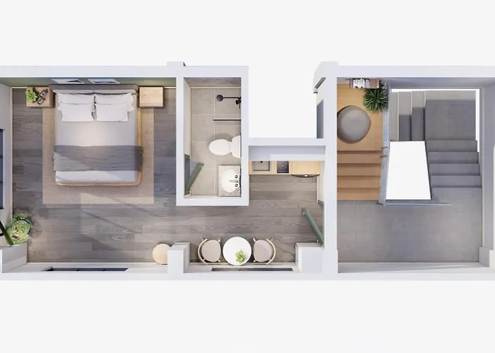 Tiny Living Cosy 1 Bedroom With King Bed Kitchenet In With Terrace *